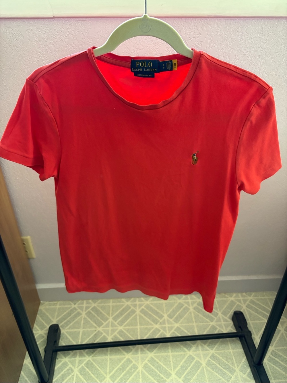 POLO RALPH LAUREN Mens sz S Red Custom Slim Soft Cotton Tshirt Short Sleeve